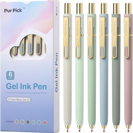 SourceToHome FuenteACasa Gel Pens Black Ink Pens for Office 6 Pack, 0.7mm Point Pen Smooth Writing — Home & Lifestyle