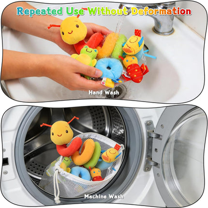 Spiral Baby Sensory Plush Hanging Toy for Car Seats, Strollers & Cribs