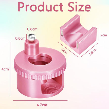 2-Piece Pink Automatic Cat Eye Nail Magnet Tool Set