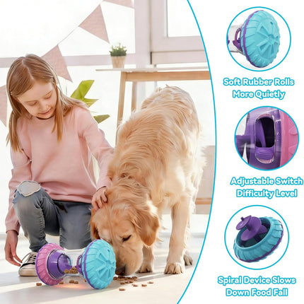 Interactive Dog Puzzle Toy with Adjustable Treat Dispensing Slow Feeder