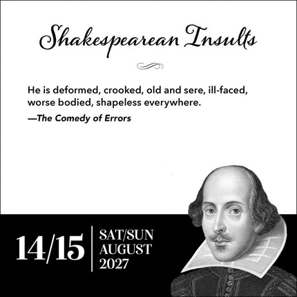 SourceToHome FuenteACasa Shakespearean Insults 2027 Day-to-Day Calendar — Home & Lifestyle