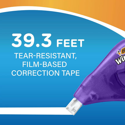 EZ Correct White Correction Tape, No Dry Time, Tear Resistant, 2-Count