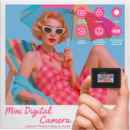 Mini Camera 1080P HD Video Recorder with 64GB Card