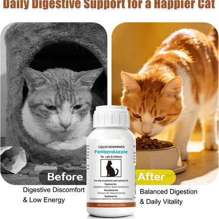 PawHaven RefugioPata Dewormer for Cats - Fenbendazole for Tapeworms, Roundworms & Hookworms Broad — Pet Supplies