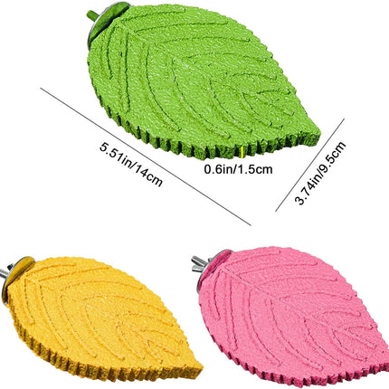 PawHaven RefugioPata Leaf Shape Parrot Perch Stand Bird Paw Grinding Stick Bird Cage Perch — Pet Supplies
