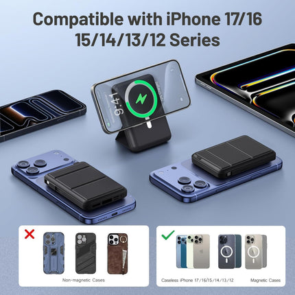 10000mAh Magnetic Portable Charger with 20W USB-C PD and LED Display