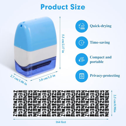 2 Pack Identity Theft Protection Roller Stamp for Mail Privacy