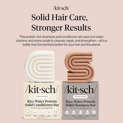 Rice Water Shampoo & Conditioner Set – Solid Shampoo & Conditioner Bar — Beauty & Self-Care