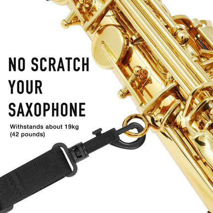 Upgraded Length Padded Saxophone Neck Strap for Alto and Tenor Saxophone
