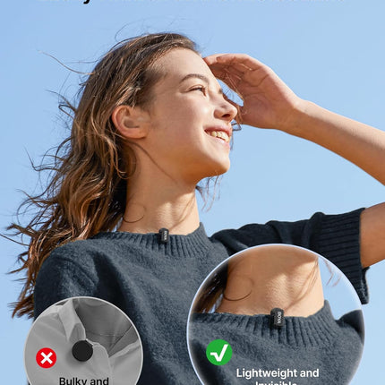 Mini 2 Wireless Lavalier Microphones with AI Noise Cancellation
