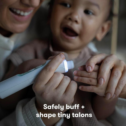Electric Baby Nail Buffer with LED Light, 4 Pads and Case