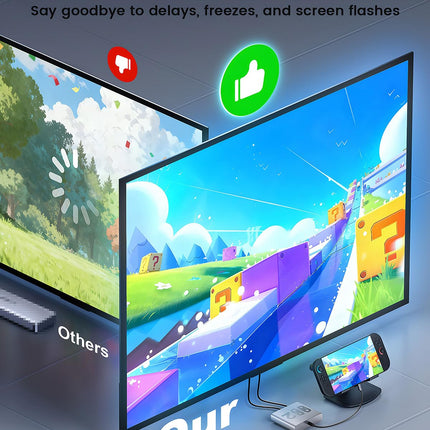 Aluminum Alloy 3-in-1 Portable Gaming TV Dock Adapter