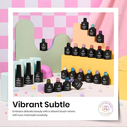 Summer Gel Polish Set - 20 Colors with Base & Top Coat