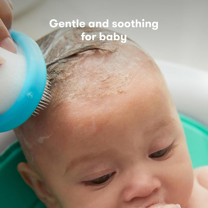 3-Step Cradle Cap Flake Care System for Babies, White and Blue