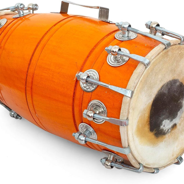 14 Inch Medium Wooden & Leather Classical Indian Folk Tabla Dholak Drum Set