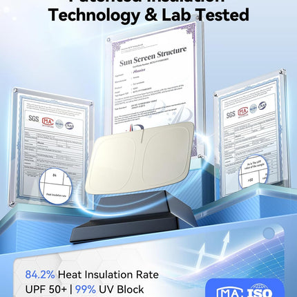 Ice Silk Air-Cooled Windshield Sun Shade, Medium 64 in x 32 in