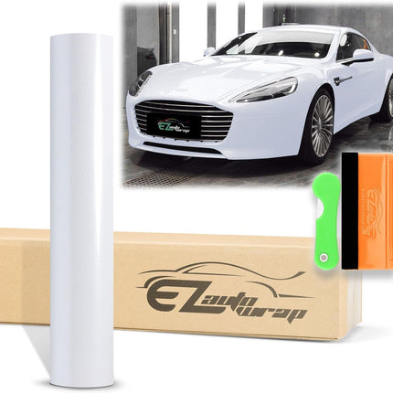 12" x 60" Pearl White Super Gloss Metallic Vinyl Wrap
