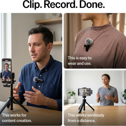 Wireless Mini Lavalier Microphone with Clear Voice