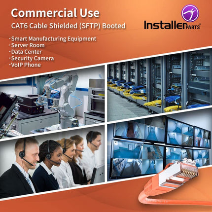 Booted 6 FT - Orange - Professional Series - 10Gigabit/Sec Network/High — Smart Tech