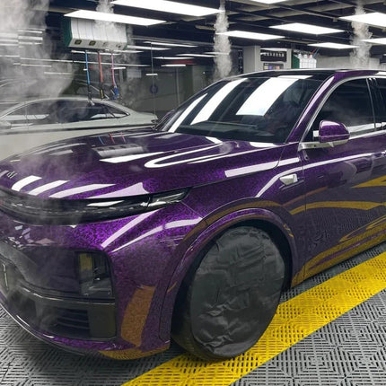 Forged Gloss Carbon Fiber Vinyl Wrap Roll, Purple, 1 ft x 3.5 ft