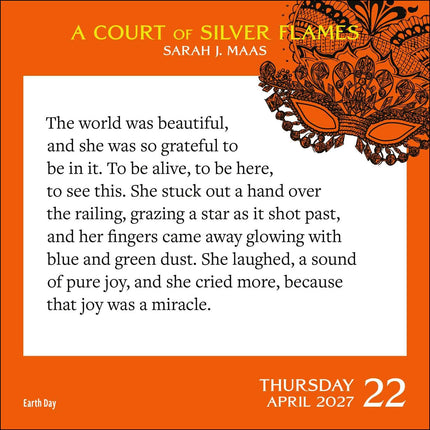 A Court of Thorns and Roses 2027 Day-to-Day Calendar