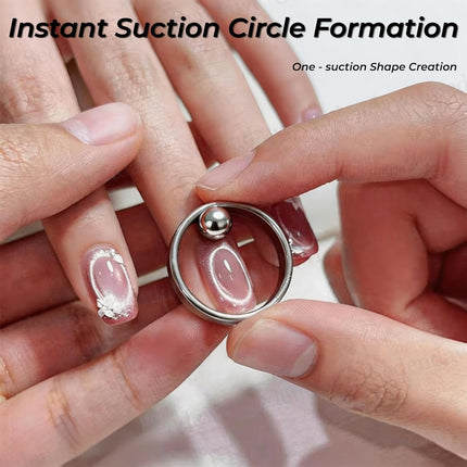 2026 Ring Shaped Cat Eye Nail Magnets, 3-in-1 Circular Gel Art Tool, 2 Pcs