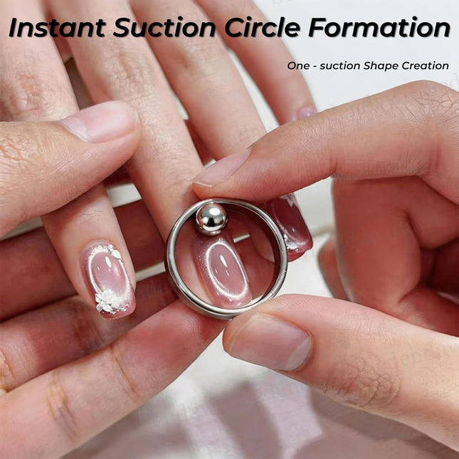 2026 Ring Shaped Cat Eye Nail Magnets, 3-in-1 Circular Gel Art Tool, 2 Pcs