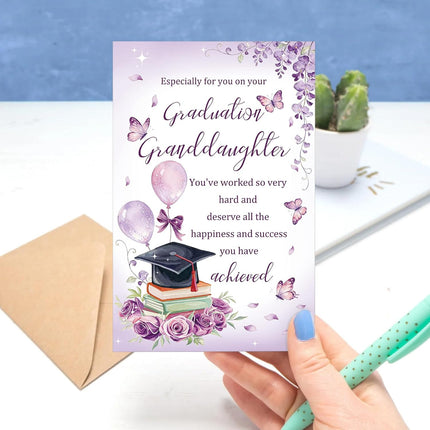 Granddaughter Graduation Congratulations Card from Grandma and Grandpa