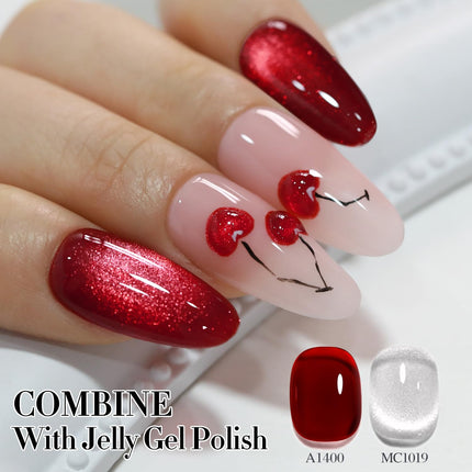 Silver Cat Eye Gel Polish with Magnet, 15ml