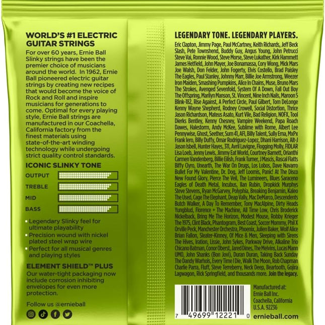 Regular Slinky Nickel Wound Electric Guitar Strings, 10-46 Gauge
