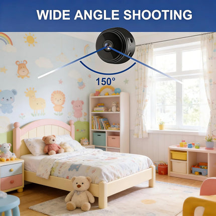 Hidden Camera for Home Use, Mini Security WiFi Camera, HD 1080P Outdoor/Indoor Night Vision Cam for Baby, Pets, Compatible with Smartphone, Tablets N/J (6 PCS Mini)