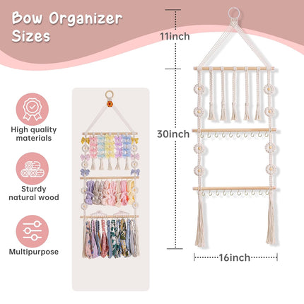 Bow Holder for Girls Hair Bows and Baby Headbands