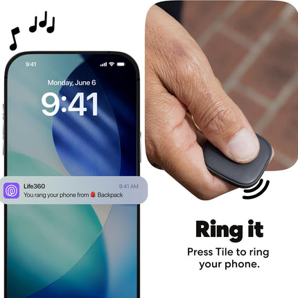 Bluetooth Tracker, Keys Finder and Item Locator - 1-Pack Black