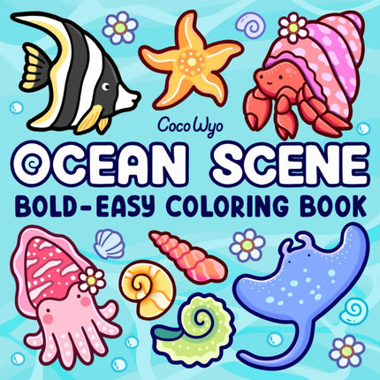 Ocean Scene Coloring Book for Adults and Kids