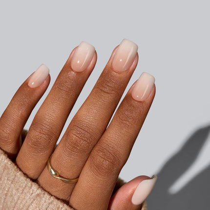 Square Ombre Soft Gel Press-On Nails - Vanilla Cream