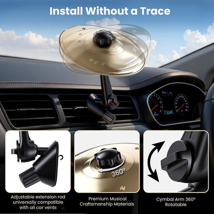 Gold Mini Car Cymbal Air Vent Decoration
