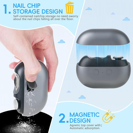 3-in-1 Electric Nail Clipper with LED