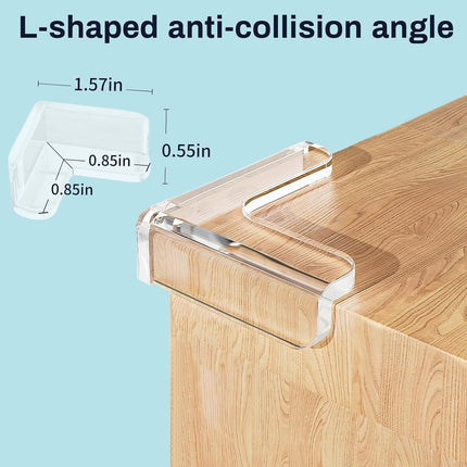 12 Pack Clear Corner Protectors for Tables and Sharp Furniture Edges