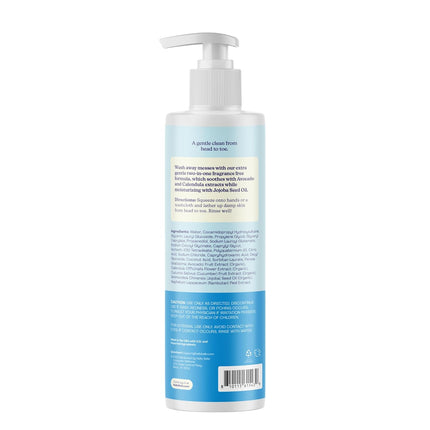 Baby Ultra-Hydrating Shampoo & Wash, Fragrance Free for Sensitive Skin, 10 oz Bottle
