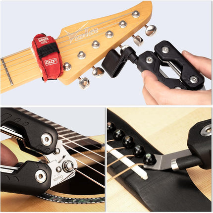 7-in-1 Guitar String Winder Cutter and Bridge Pin Puller Tool