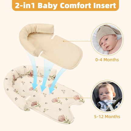 LittleNest NidoPequeño SWESEN Infant Car Seat Insert & Strap Covers, Car Seat Head Support — Baby & Toddler