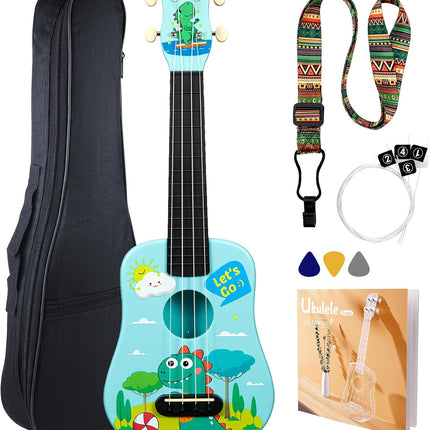 21 Inch Blue Soprano Ukulele Starter Kit