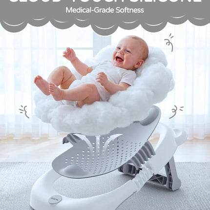 Foldable Baby Bath Support for Newborns, Grey