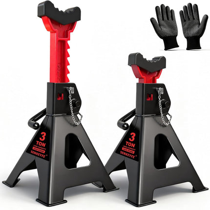 3 Ton Adjustable Jack Stands, 11-17 in., 1 Pair