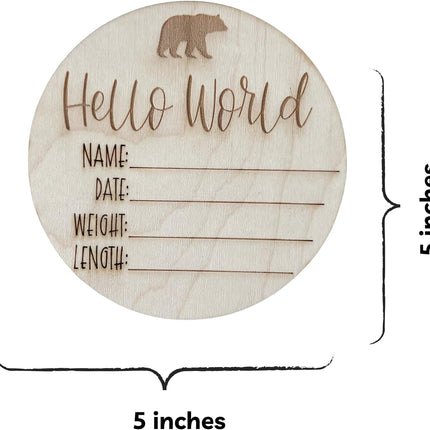 LittleNest NidoPequeño Wooden Baby Birth Announcement – Custom Engraved Newborn Plaque — Baby & Toddler