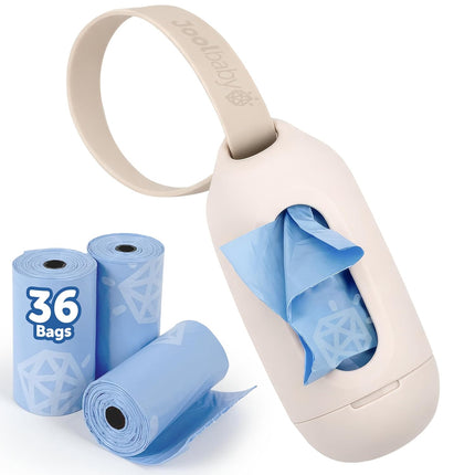 Disposable Diaper Bag Dispenser in Oatmeal with 3 Lavender-Scented Refill Rolls