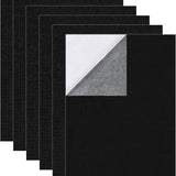 6PCS Large Self Adhesive Felt Sheet, 13.4"x10.8", 2mm Thick Stiff Black Felt Fabric Sheets