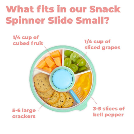 Kids Small Snack Spinner Slide Reusable Container - Twinberry