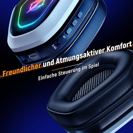 2.4GHz Wireless Gaming Headset with Flip Microphone