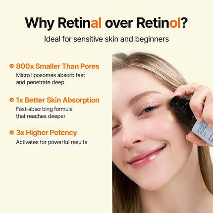 Retinal Skin Booster Serum with Retinaldehyde and Niacinamide, 5.07 fl oz